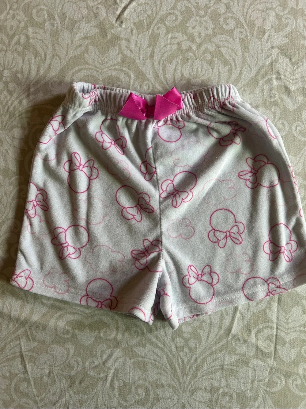 Disney Pink and White Minnie Mouse Pajama Set